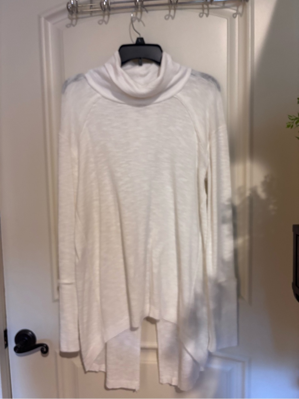 We The Free Cream Turtleneck Drape Sweater
